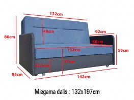 Minkšta sofa SOFIA